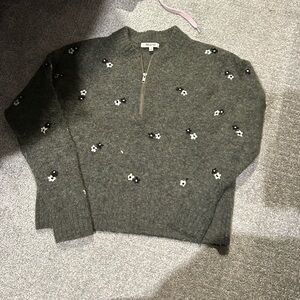 Madewell Gray Floral Women's Sweater